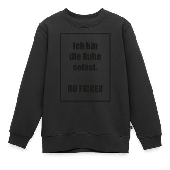 Ich bin die Ruhe selbst - Kinder Premium Organic Sweatshirt - Schwarz - Vorne - AI Model Kid Female (0cm)