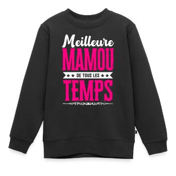 Meilleure Mamou de Tous les Temps - Rose/Blanc - Sweat Premium enfant bio - noir - Devant - AI Model Kid Female (0cm)