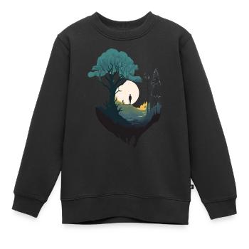 SURREAL - Kinder Premium Organic Sweatshirt - Schwarz - Vorne - AI Model Kid Female (0cm)