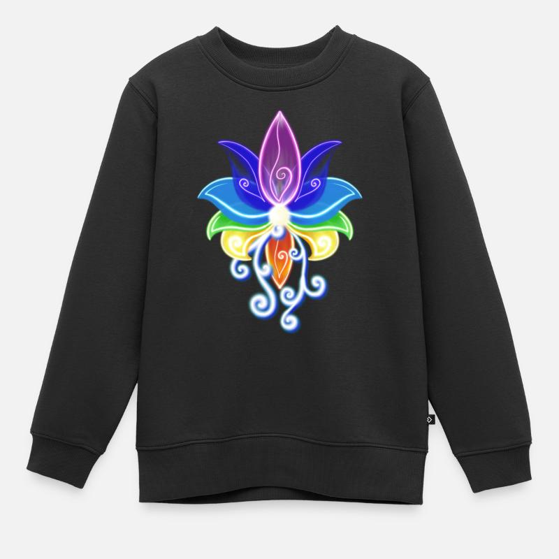 Lotus 🪷 - Kinder Premium Organic Sweatshirt - Schwarz