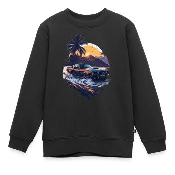 Klassischer Sportwagen - Kinder Premium Organic Sweatshirt - Schwarz - Vorne - AI Model Kid Female (0cm)