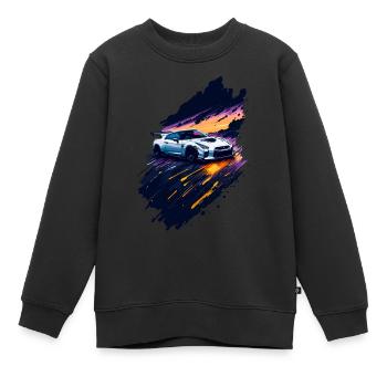 Sportwagen - Kinder Premium Organic Sweatshirt - Schwarz - Vorne - AI Model Kid Female (0cm)