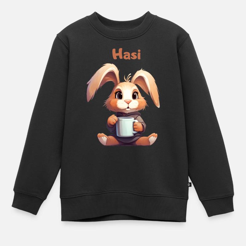 Hasi - Kinder Premium Organic Sweatshirt - Schwarz