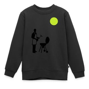 Barbecue d’été - Sweat Premium enfant bio - noir - Devant - AI Model Kid Female (0cm)