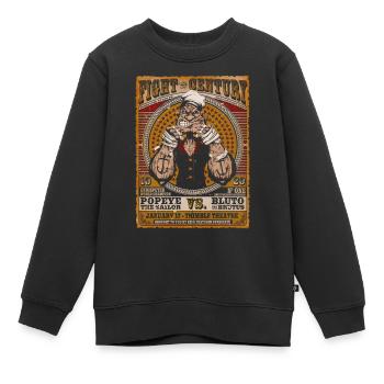 Popeye Kampf Des Jahrhunderts Poster Gefärbt - Kinder Premium Organic Sweatshirt - Schwarz - Vorne - AI Model Kid Female (0cm)