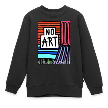No Art Column - Kids Premium Organic Sweatshirt - black - Front - AI Model Kid Female (0cm)