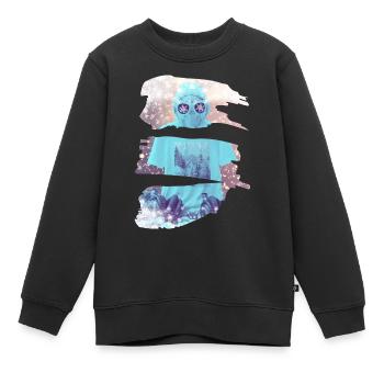 Il neige - Sweat Premium enfant bio - noir - Devant - AI Model Kid Female (0cm)