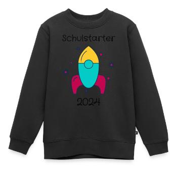Schulstarter 2024 - Kinder Premium Organic Sweatshirt - Schwarz - Vorne - AI Model Kid Female (0cm)