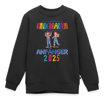 Kindergarten Anfänger 2025 Kita Kiga Hort Kinder - Kinder Premium Organic Sweatshirt - Schwarz - Vorne - AI Model Kid Female (0cm)