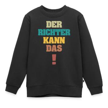 Richter als Lustig - Kinder Premium Organic Sweatshirt - Schwarz - Vorne - AI Model Kid Female (0cm)