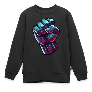 faust comic - Kinder Premium Organic Sweatshirt - Schwarz - Vorne - AI Model Kid Female (0cm)