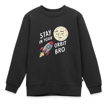 Reste dans ton orbite, mon frère - Sweat Premium enfant bio - noir - Devant - AI Model Kid Female (0cm)