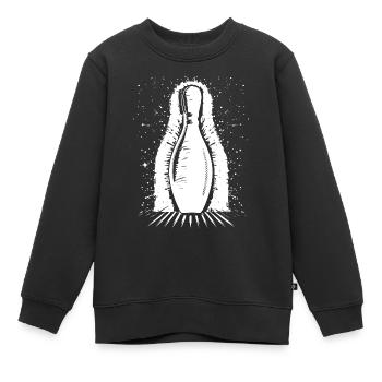 Bowling Pin - Kinder Premium Organic Sweatshirt - Schwarz - Vorne - AI Model Kid Female (0cm)