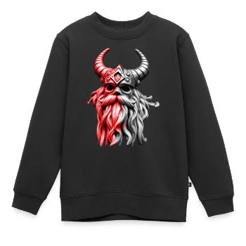 Rouge Ragnar - Sweat Premium enfant bio - noir - Devant - AI Model Kid Female (0cm)