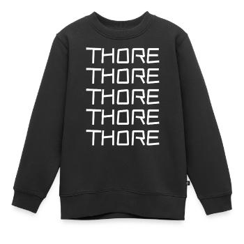 Célibataire Thore - Sweat Premium enfant bio - noir - Devant - AI Model Kid Female (0cm)