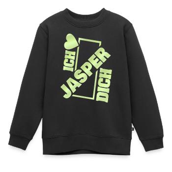 Jasper en couple - Sweat Premium enfant bio - noir - Devant - AI Model Kid Female (0cm)