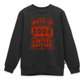2008 Geburtstag 2008 Jahrgang 2008 Geburtstag - Kinder Premium Organic Sweatshirt - Schwarz - Vorne - AI Model Kid Female (0cm)
