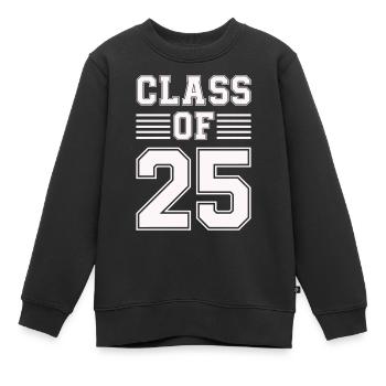class of 25 - Kinder Premium Organic Sweatshirt - Schwarz - Vorne - AI Model Kid Female (0cm)