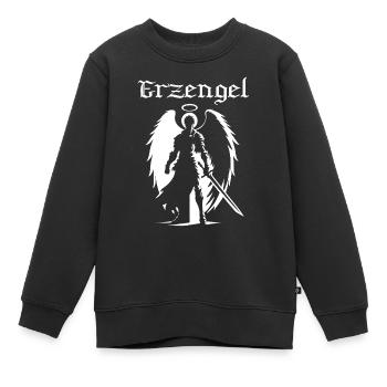 Conception de la silhouette de l’archange – Puissance céleste - Sweat Premium enfant bio - noir - Devant - AI Model Kid Female (0cm)