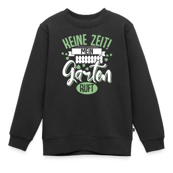 Garten Schrebergarten - Kinder Premium Organic Sweatshirt - Schwarz - Vorne - AI Model Kid Female (0cm)