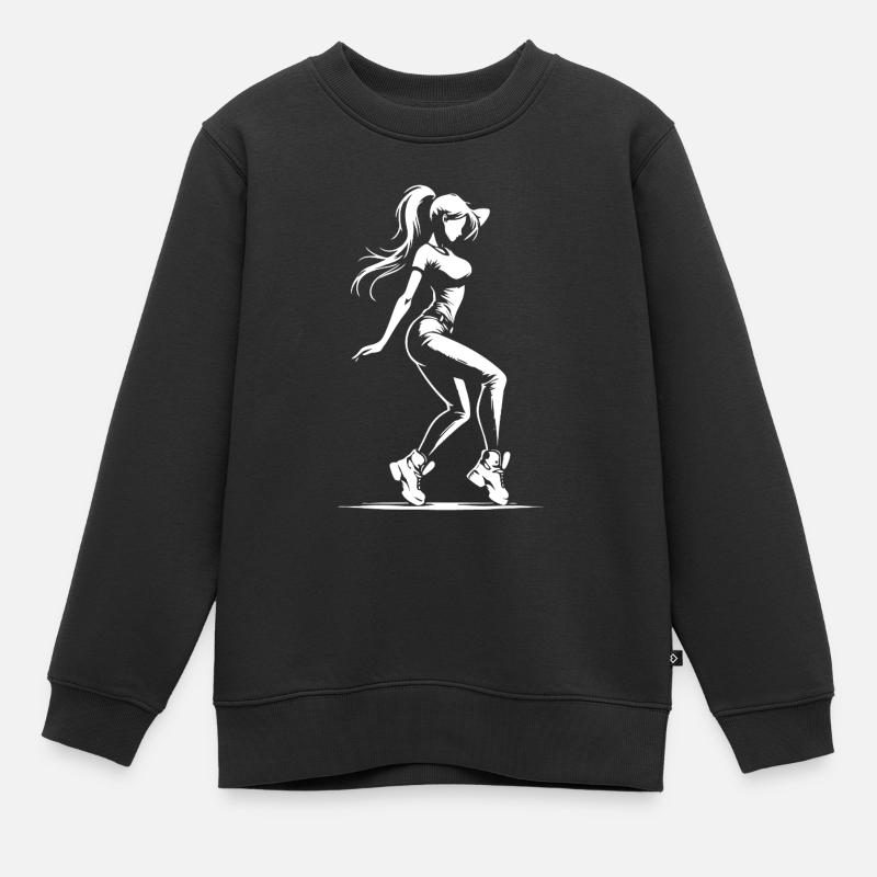 Danseuse de danse de rue – Design cool - Sweat Premium enfant bio - noir