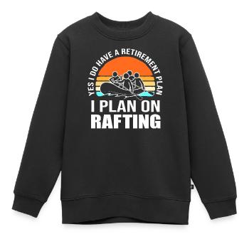 Paddelboot Kajakfahren Kajak Rafting - Kinder Premium Organic Sweatshirt - Schwarz - Vorne - AI Model Kid Female (0cm)