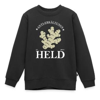 Ginger – Design anti-héros du froid - Sweat Premium enfant bio - noir - Devant - AI Model Kid Female (0cm)