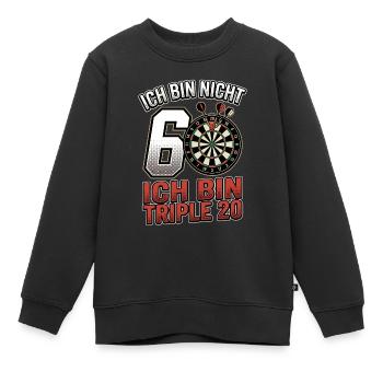 60. Geburtstag Dart Triple 20 - Kinder Premium Organic Sweatshirt - Schwarz - Vorne - AI Model Kid Female (0cm)