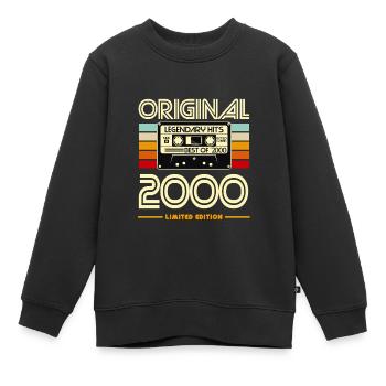 Cassette Original 2000 Retro Hits - Sweat Premium enfant bio - noir - Devant - AI Model Kid Female (0cm)