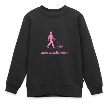 .EXE ausführen – Lustiges Informatiker Shirt pink - Kinder Premium Organic Sweatshirt - Schwarz - Vorne - AI Model Kid Female (0cm)