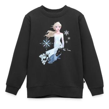 Frozen Elsa Silhouette Mit Schneeflocken - Kinder Premium Organic Sweatshirt - Schwarz - Vorne - AI Model Kid Female (0cm)