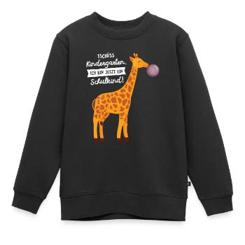 Tschüss Kindergarten, Giraffe, Einschulung - Kinder Premium Organic Sweatshirt - Schwarz - Vorne - AI Model Kid Female (0cm)