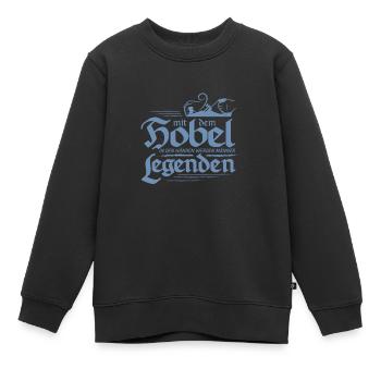 Schreiner mit dem Hobel in den Händen - Kinder Premium Organic Sweatshirt - Schwarz - Vorne - AI Model Kid Female (0cm)