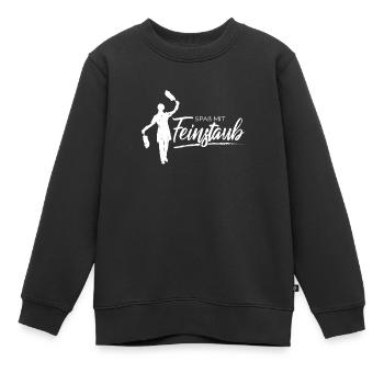 Spaß mit Feinstaub - Kinder Premium Organic Sweatshirt - Schwarz - Vorne - AI Model Kid Female (0cm)