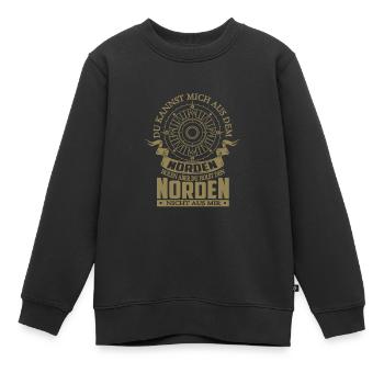 Du kannst mich aus dem Norden holen - Kinder Premium Organic Sweatshirt - Schwarz - Vorne - AI Model Kid Female (0cm)