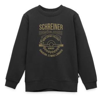 Schreiner Unmögliches wird sofort erledigt - Kinder Premium Organic Sweatshirt - Schwarz - Vorne - AI Model Kid Female (0cm)