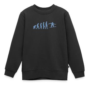 Idées cadeaux snowboarder - Sweat Premium enfant bio - noir - Devant - AI Model Kid Female (0cm)