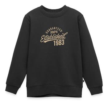 Garantiert Established im jahr 1983 Geburtstag - Kinder Premium Organic Sweatshirt - Schwarz - Vorne - AI Model Kid Female (0cm)