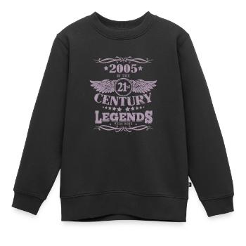 Jahrgang 2005 Geburtstag Sprüche 21. Jahrhundert - Kinder Premium Organic Sweatshirt - Schwarz - Vorne - AI Model Kid Female (0cm)