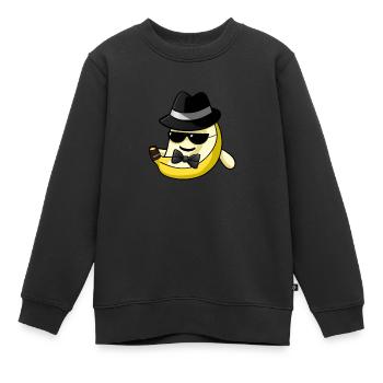 Banane Mafia Gangster Sonnenbrille Fliege - Kinder Premium Organic Sweatshirt - Schwarz - Vorne - AI Model Kid Female (0cm)