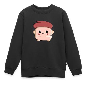 Kawaii Thumb Homme avec Cheveux Roux Design - Sweat Premium enfant bio - noir - Devant - AI Model Kid Female (0cm)