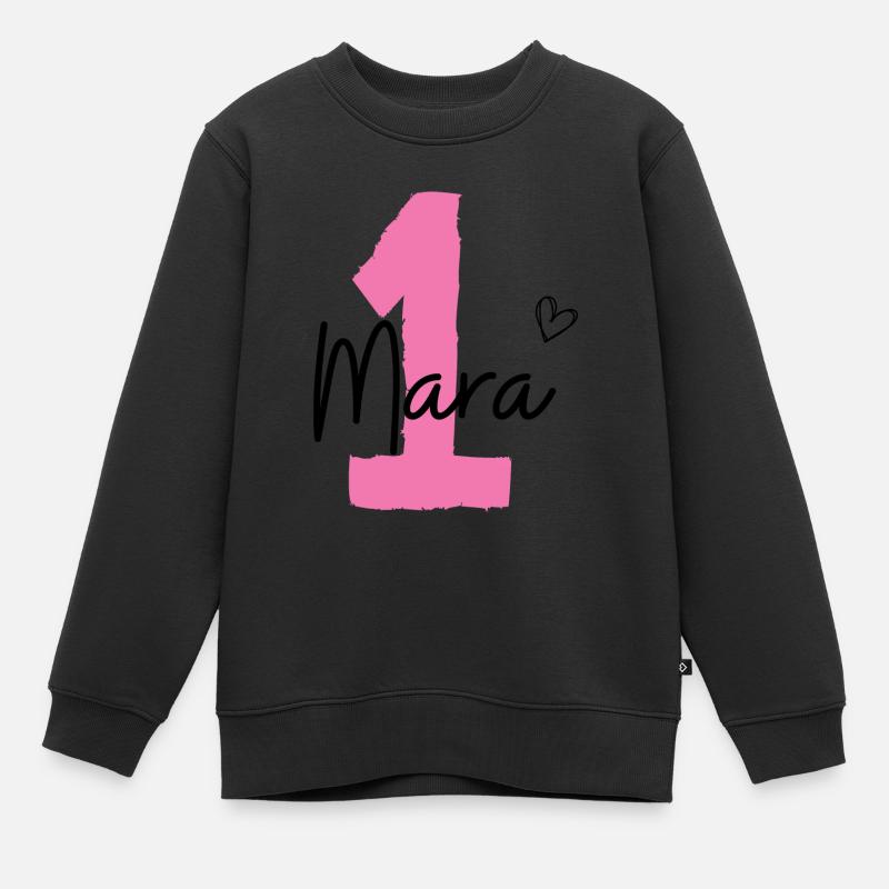 Mara eins - Kinder Premium Organic Sweatshirt - Schwarz