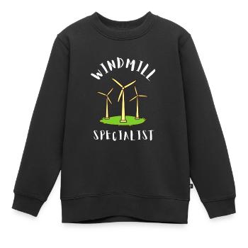 Ingénieur en environnement et sciences de l’environnement - Sweat Premium enfant bio - noir - Devant - AI Model Kid Female (0cm)