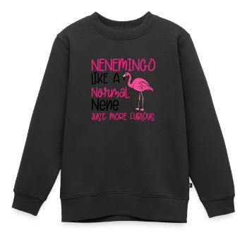 Flamingo Pink Flamingo Flamingo Geschenk - Kinder Premium Organic Sweatshirt - Schwarz - Vorne - AI Model Kid Female (0cm)