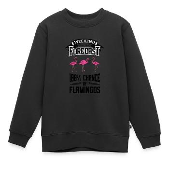 Flamingo Pink Flamingo Flamingo Geschenk - Kinder Premium Organic Sweatshirt - Schwarz - Vorne - AI Model Kid Female (0cm)
