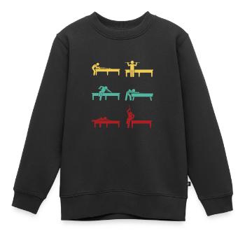 Billard Cue Sports Et Snooker Tournoi - Sweat Premium enfant bio - noir - Devant - AI Model Kid Female (0cm)