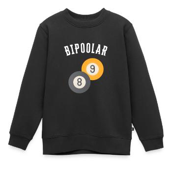 Billard Cue Sports Et Snooker Tournoi - Sweat Premium enfant bio - noir - Devant - AI Model Kid Female (0cm)