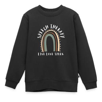 Speech Language Pathologist Speech Therapy SLP - Kinder Premium Organic Sweatshirt - Schwarz - Vorne - AI Model Kid Female (0cm)