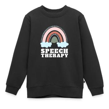 Speech Language Pathologist Speech Therapy SLP - Kinder Premium Organic Sweatshirt - Schwarz - Vorne - AI Model Kid Female (0cm)