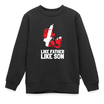 Comme Père Comme Fils Origine Origine Origine Des Pères Fête des Pères - Sweat Premium enfant bio - noir - Devant - AI Model Kid Female (0cm)